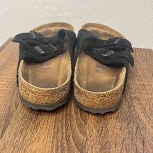 Load image into Gallery viewer, Size 11 Birkenstock Black Arizona Suede Leather Double Strap Buckle Sandals
