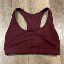 Load image into Gallery viewer, Medium Joylab Wine Red Perforated Sports Bra
