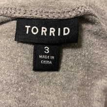 Load image into Gallery viewer, Size 3XL Torrid Black &amp; Gray Raglan Skater Dress
