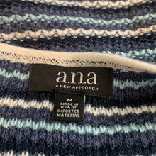 Load image into Gallery viewer, Medium Anna Blue White Stripe Knot Sweater
