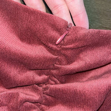 Load image into Gallery viewer, Medium Zara Thin Corduroy Mauve Pink Ruched Mini Skirt
