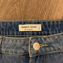 Load image into Gallery viewer, Large Hammer Jeans High Wiasted Denim Cut Off Shorts
