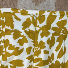 Load image into Gallery viewer, Size 10P Loft Mustard Gold Yellow Floral Pencil Skirt
