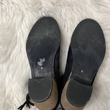 Load image into Gallery viewer, Sz 8 Crevo Black Autumn Tassel Leather Ankle Boot

