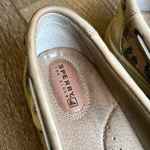Load image into Gallery viewer, Size 8.5 Sperry Angelfish Leopard Sequin Slip On Loafers Boat Shoes

