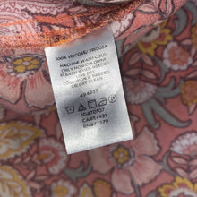 Load image into Gallery viewer, Loft Coral Pink Yellow Paisley Floral Print Long Sleeve Button Up
