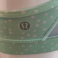 Load image into Gallery viewer, Size XS Lululemon Flow Y Bra IV in Petit Dot Fresh Teal / Fresh Teal
