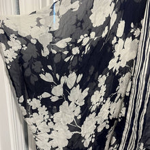 Load image into Gallery viewer, One Size Anthropologie Elevenses Silk Palolem Chiffon Navy White Floral Kimono
