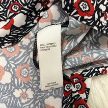 Load image into Gallery viewer, Small Rebecca Minkoff Black Red Floral Print V-Neck Button Up Shirt
