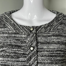 Load image into Gallery viewer, 1X Karl Lagerfeld Paris Black White Heather Button Up Jacket
