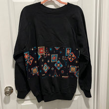 Load image into Gallery viewer, Size XL Hanes Vintage Black Western Tribal Aztec Sweatshirt
