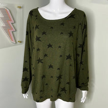 Load image into Gallery viewer, Size XXL Buffalo David Bitton NWOT Green Stars Tunic Long Sleeve Top
