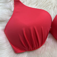 Load image into Gallery viewer, Size 34DD Victoria’s Secret Hot Pink Coral Swim Suit Halter Top
