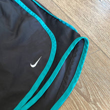 Load image into Gallery viewer, Medium Nike Dri-Fit Black &amp; Teal Athletic Shorts
