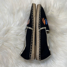 Load image into Gallery viewer, Size 7 Sam Edelman Circus Colorful Beach Babe Black Espadrille Slip On Shoes
