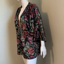Load image into Gallery viewer, One Size Anthropologie Feathers By Tolani Crushed Velvet Floral Cover
