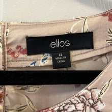 Load image into Gallery viewer, Size 2X Ellos Plus Size Silky Pink Floral Long Sleeve Blouse
