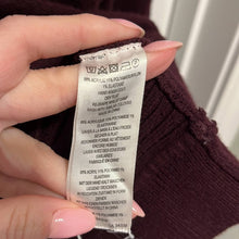 Load image into Gallery viewer, Medium French Connection Plum Dark Purple Crew Neck Long Sleeve Sweater
