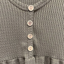Load image into Gallery viewer, Large MOD On Trend Green Waffle Knit Scoop Neck Shirt
