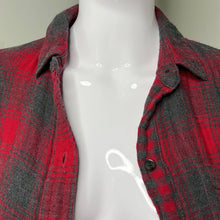 Load image into Gallery viewer, Size XS Madewell Ex-Boyfriend Shirt in Lansing Red Gray Plaid Button Up
