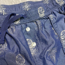 Load image into Gallery viewer, Small Victoria’s Secret Blue &amp; Silver Pineapple Pajama Sleep Comfy Pants
