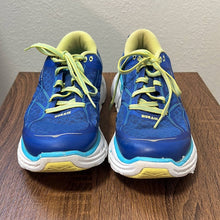 Load image into Gallery viewer, Size 7.5 Hoka One One Clifton 2 Ortholite Blue Green Tennis Shoes Sneakers
