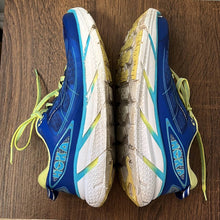 Load image into Gallery viewer, Size 7.5 Hoka One One Clifton 2 Ortholite Blue Green Tennis Shoes Sneakers
