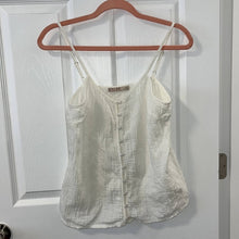 Load image into Gallery viewer, Small Anthropologie Dolan Left Coast White Gauze Button Front Tank Top
