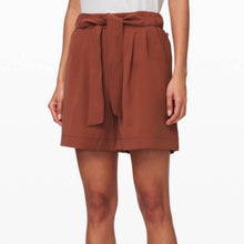 Load image into Gallery viewer, Size 12 Lululemon NWOT Noir High Waisted Tie Shorts
