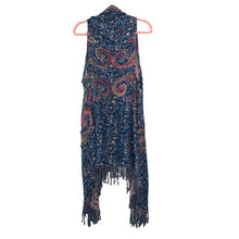 Load image into Gallery viewer, Soft Surroundings Boho Western Embroidered Tassel Long Vest
