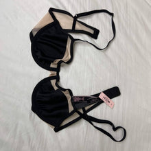 Load image into Gallery viewer, Size 32C Victoria’s Secret NWT Unlined Mesh Demi Bra Black &amp; Nude

