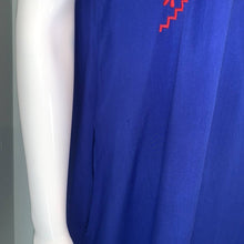 Load image into Gallery viewer, Size Large Jodifl Blue Sleeveless Embroidered Peasant Shift Dress
