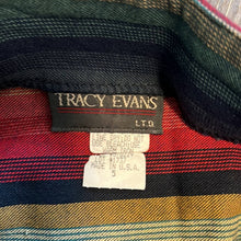 Load image into Gallery viewer, Size 5 Tracy Evans Limited Vintage Western Stripe Wrap Mini Skirt

