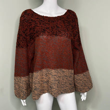 Load image into Gallery viewer, Small Umgee Chunky Knit Color Block Sweater
