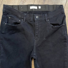 Load image into Gallery viewer, Size 30 A Loves A Boutique Black Denim Raw Hem Bell Bottom Flare Jeans
