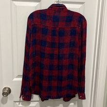 Load image into Gallery viewer, Small Urban Outfitters BDG Blue Red Checkered Light Weight Flannel Button Up Shirt
