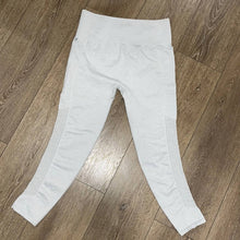 Load image into Gallery viewer, Medium Fabletics Gray High Waisted Perforated Leggings
