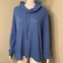 Load image into Gallery viewer, Large Jack By BB Dakota Blue Creature of Comfort Rib Knit Cowl Neck Shirt
