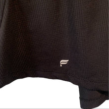 Load image into Gallery viewer, Size Medium Fabletics Black Ruched Side Mesh Tank Top
