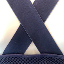 Load image into Gallery viewer, Size Large Alo Yoga Navy Blue Thick Strap Equalizer Sports Bra

