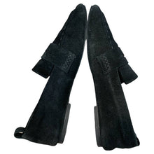 Load image into Gallery viewer, Sz 7.5 Zara Black Suede Slip On Loafer Flats
