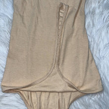Load image into Gallery viewer, Size 4 Missguided Nude Ribbed High Neck Sleeveless Thong Body Suit
