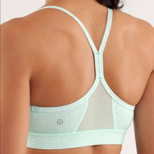 Load image into Gallery viewer, Size XS Lululemon Flow Y Bra IV in Petit Dot Fresh Teal / Fresh Teal
