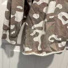 Load image into Gallery viewer, Size 2X Terra &amp; Sky Camo Print Always Latte Plus Size Raw Hem Sweatshirt
