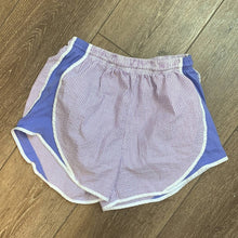 Load image into Gallery viewer, Size medium Lauren James Purple &amp; White Seersucker Stripe Shorts
