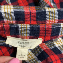 Load image into Gallery viewer, Size Large Entro Red &amp; Black Button Up Frayed Hem Flannel
