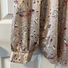 Load image into Gallery viewer, Size 2X Ellos Plus Size Silky Pink Floral Long Sleeve Blouse

