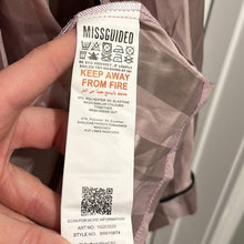 Load image into Gallery viewer, Size 12 Playboy x Missguided Pink Satin Stripe Bunny Robe
