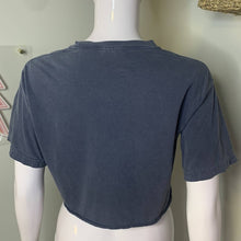 Load image into Gallery viewer, Small Comfort Colors Blue Kansas City Crop Tee
