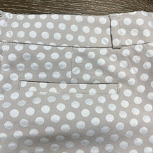 Load image into Gallery viewer, Sz 6 Banana Republic Hampton Fit Tan &amp; White Polka Dot Printed Dress Pants

